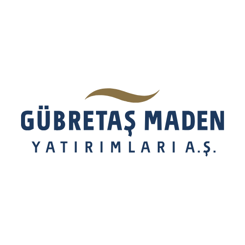 Gübretaş Maden Yatırımları logosu, altın ve mavi renklerle