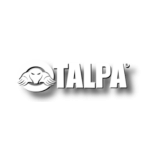 Talpa logosu, köstebek figürüyle siyah beyaz tasarım