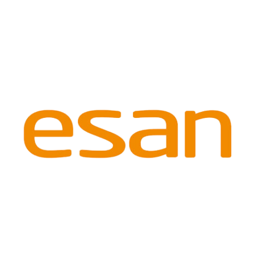 Esan logosu, turuncu renkte sade tasarım