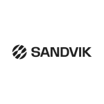 Sandvik logosu, siyah beyaz tasarım